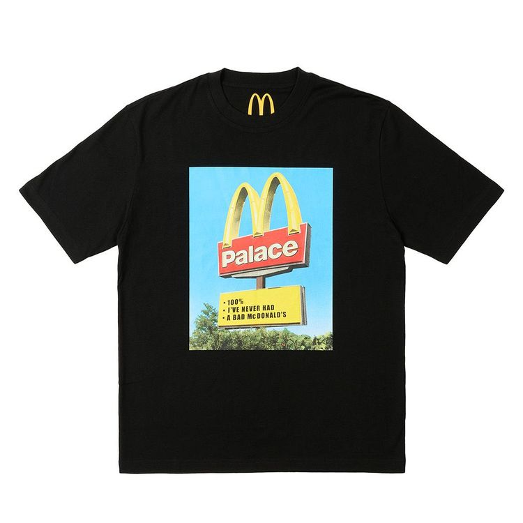 palace skateboards mcdonald's fanwear streetwear zwart t-shirt