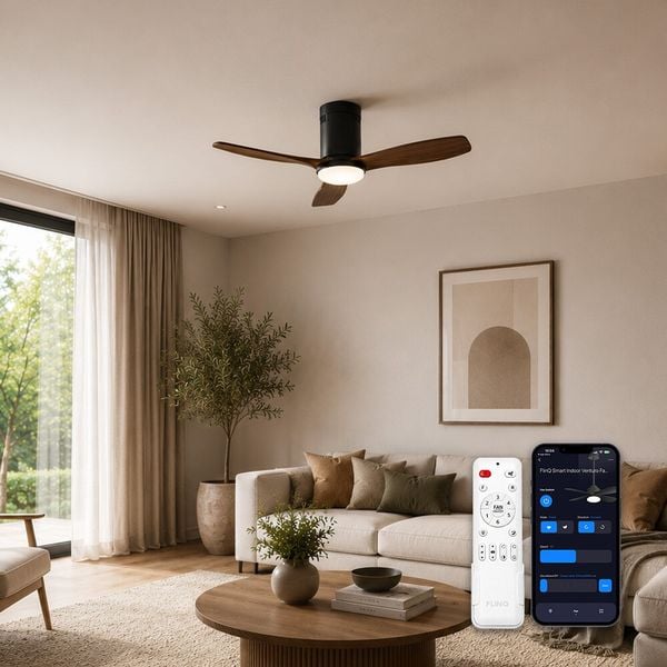 FlinQ Venturo Slimme Plafondventilator design ventilator nederlands slim 99 euro korting