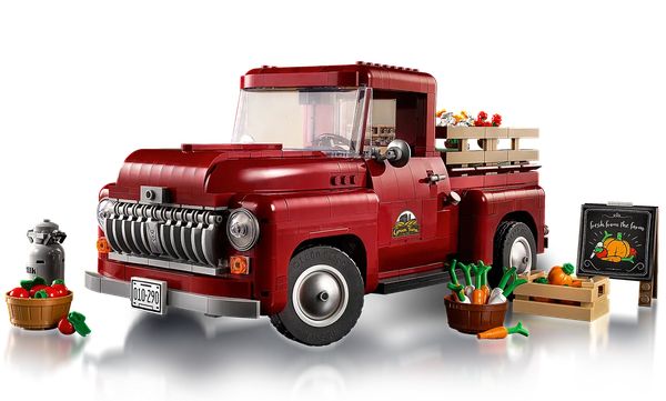 lego, zomer, bouwset, gratis, pick-up truck, volwassenen, tuinplanten