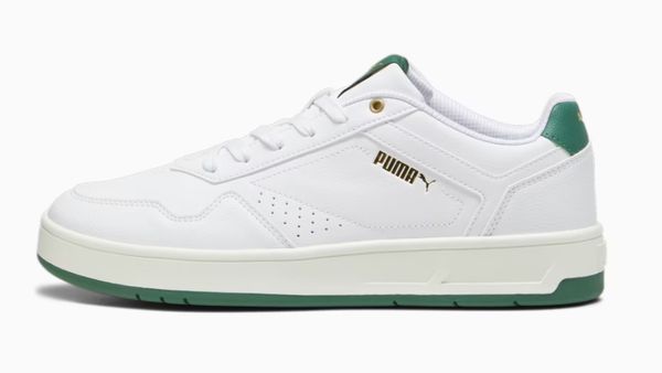 puma court classic witte sneakers met groen tennisschoenen korting sale 45 euro