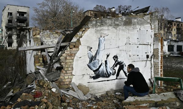 Borodyanka, banksy, oekraïne, street-art, poetin, judo