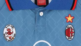 verborgen ac milan shirt, 1995, george weah, slam jam, weah