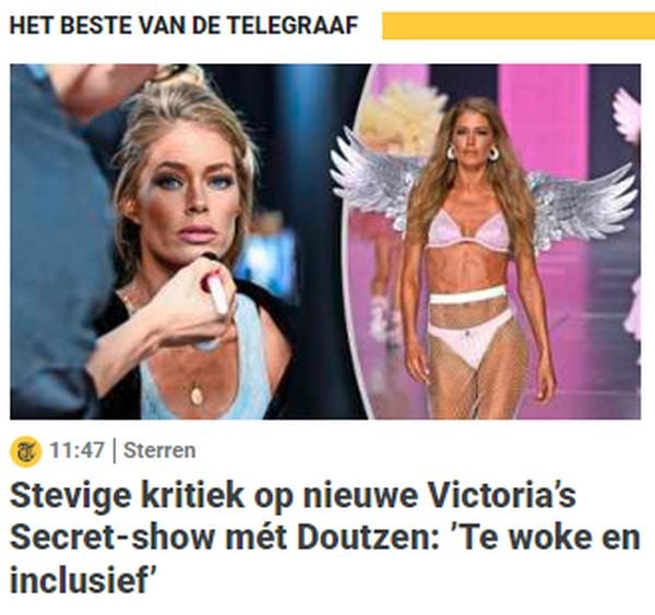 Telegraaf noemt Victoria's Secret te woke op basis van vier reacties