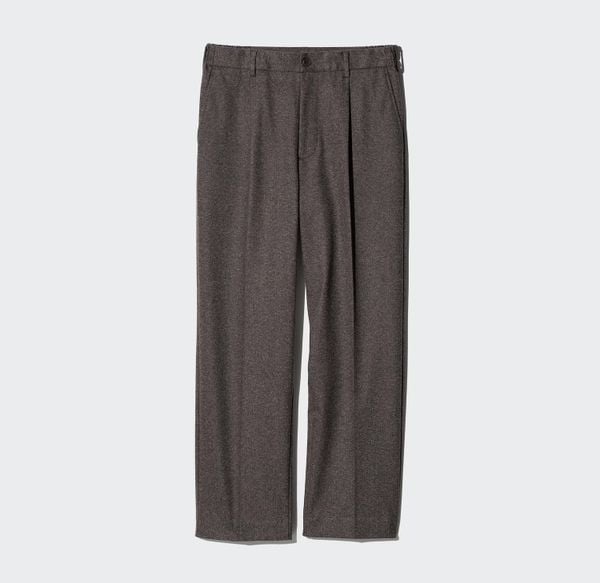 wijde pantalon uniqlo 49 euro melange jersey