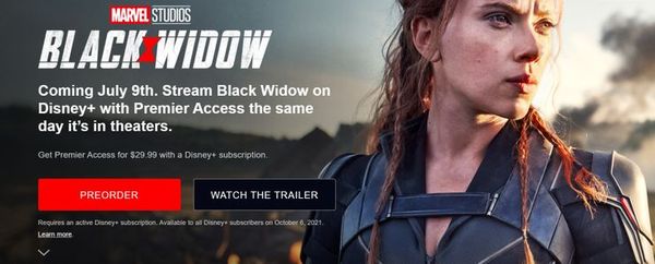 Black Widow Marvel gratis Disney+