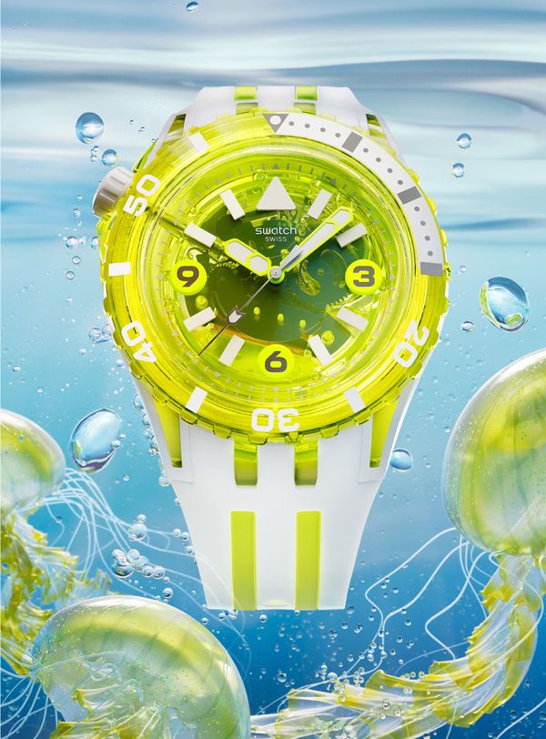 scubaqua nieuwe hype-horloge geel