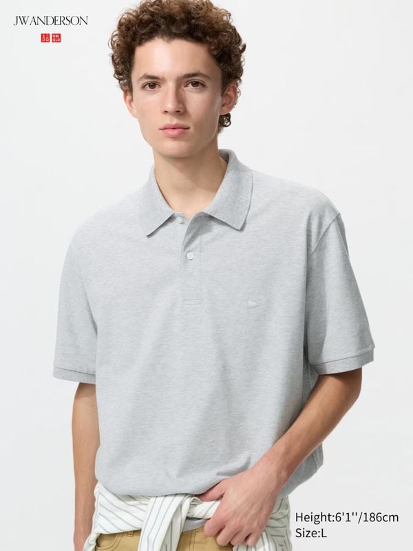 uniqlo polo grijs jw anderson dior 29,90 euro perfecte fit