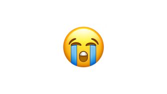 Vol huilend gezicht, emoji, 2021