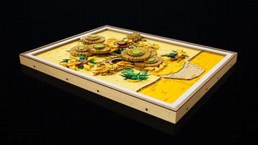 LEGO-kunst in uitverkoop Van Gogh, Mona Lisa en Keith Haring