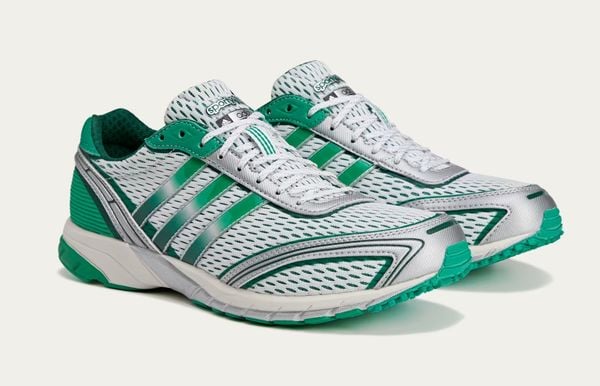 Adidas Adizero Adios x Sporty & Rich nieuwe dad sneakers zilver groen 150 euro