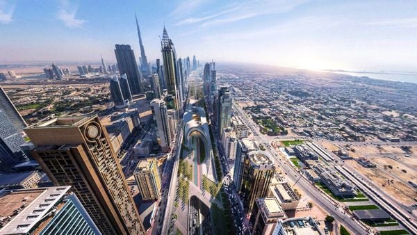 Sheikh Zayed Road, groene supersnelweg, snelweg, dubai, world architectur festival, x-space