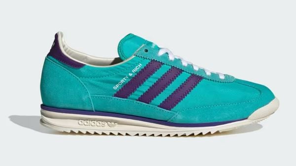 adidas sl 72 sporty & rich nieuwe retro sneakers mintgroen paars 130 euro