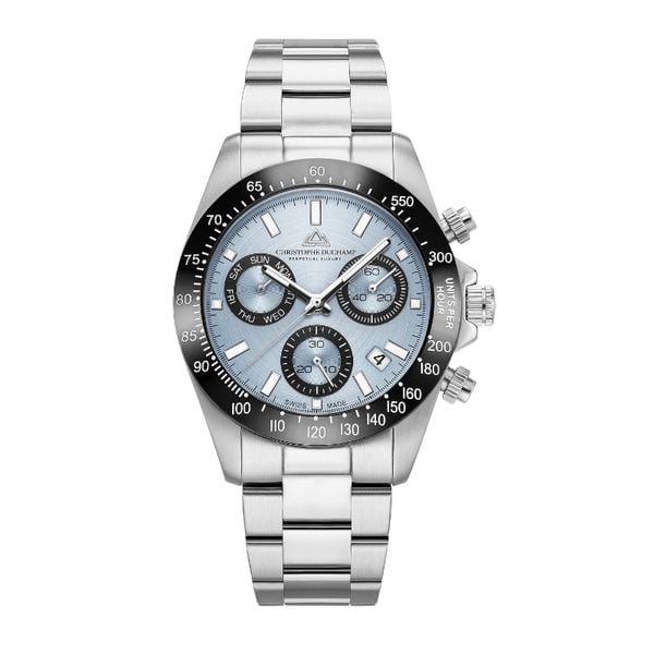 Christophe Duchamp - Grand Mont Ceramic zilver blauw stijlvolle horloges onder de 500 euro die rolex doen vergeten