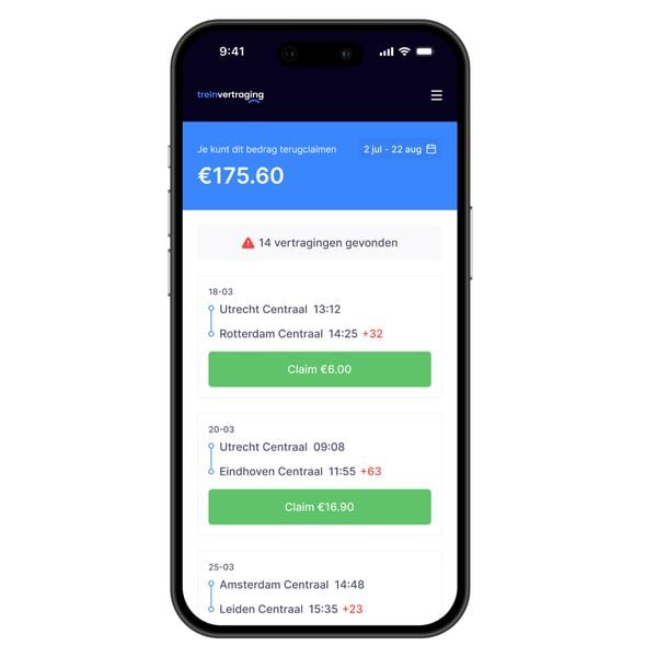 Automatisch geld terug na NS-vertraging met trein al €180.000 aan claims