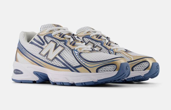 new balance 740 dad sneakers wit blauw goud 120 euro