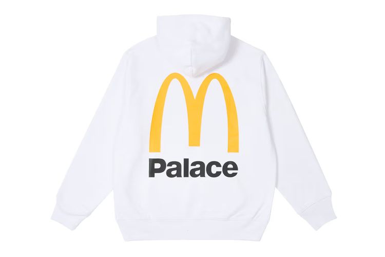 palace skateboards mcdonald's fanwear streetwear witte hoodie