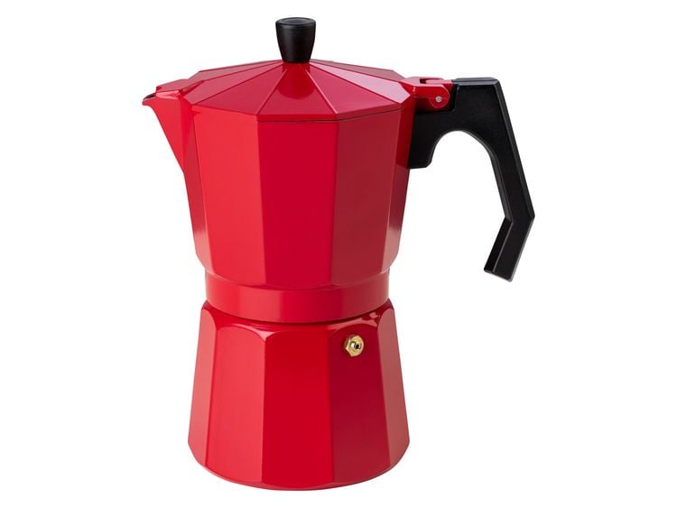lidl percolator espressomaker 10 euro koffie rood bialetti