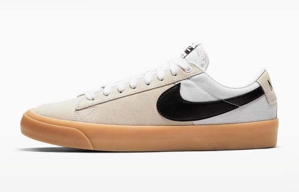 Nike SB Zoom Blazer Low Pro GT tijdelijke korting sale bts26 skate sneakers wit met donkerblauw