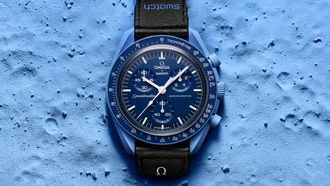 omega x swatch, moon watch, horloge, collab, rijen