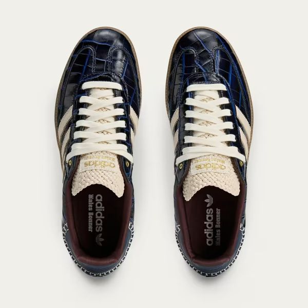 wales bonner x adidas samba nieuwe sneakers 2024 zwart leer krokodillenleer
