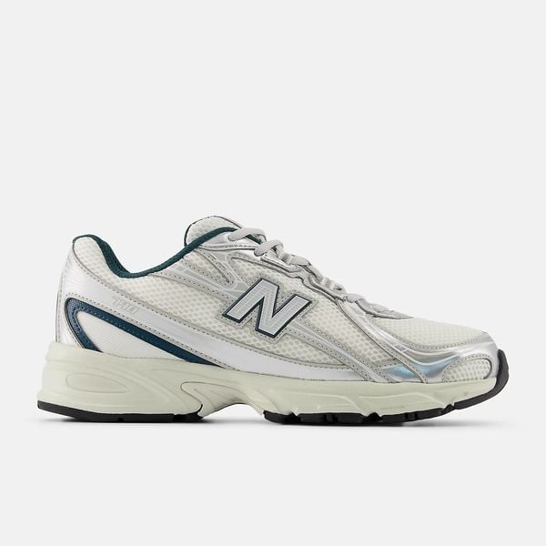 new balance 740 nieuwe dad sneakers 120 euro wit metallic groen
