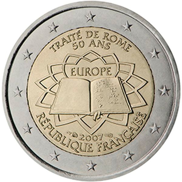 Photography of commemorative Euro coins