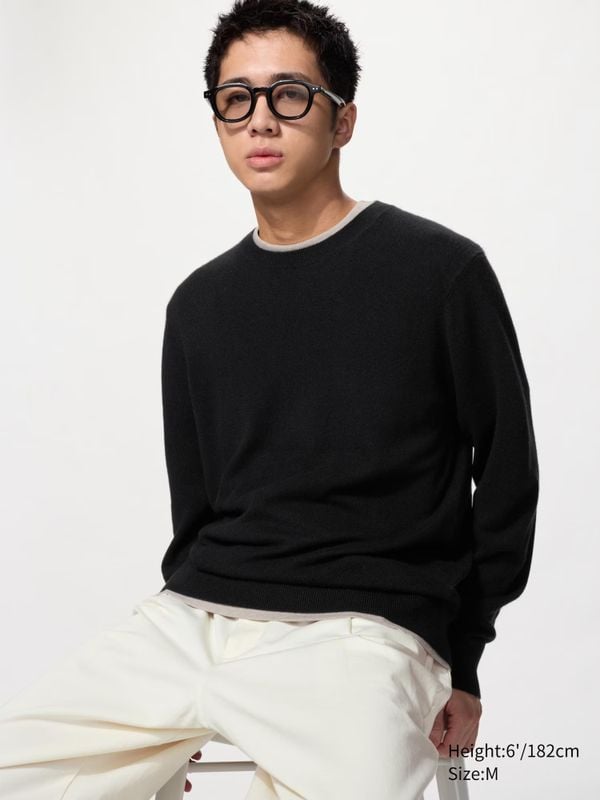 Uniqlo 100% kasjmier trui zwart 99 euro 2026 2027 nieuwe collectie
