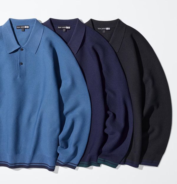 Het 3D Knit Poloshirt uniqlo roger federer nieuwe favoriete lentetrui 49 euro