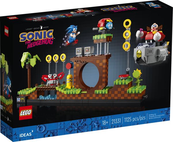 Sonic the Hedgehog Green Hill Zone, lego, gamers, nostalgie