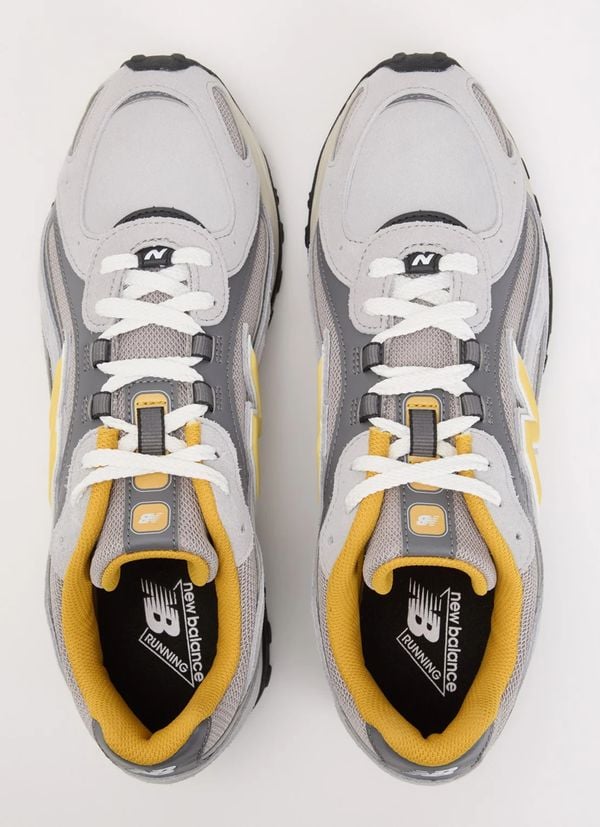 New Balance 204L grijze sneakers met geel korting sale bijenkorf 91 euro