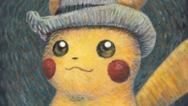 pikachu, peperdure pokemon-kaart, van gogh museum