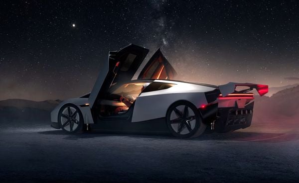 Tesla roadster vliegt Elon Musk