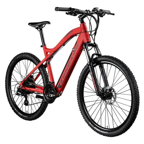 Zündapp E-mountainbike Z898, betaalbare elektrische fiets lidl, korting op e-bike, rood