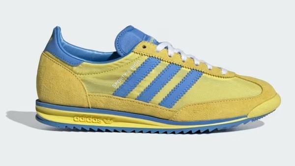 adidas sl 72 sporty & rich nieuwe retro sneakers geel lichtblauw 130 euro