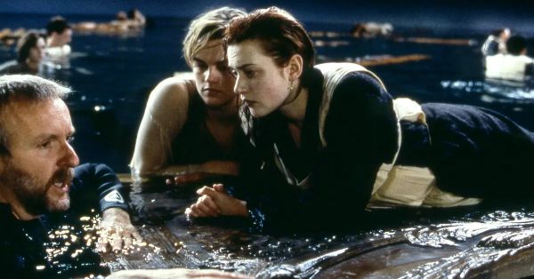 titanic, einde, kate, rose, regisseur, test, einde, kate winslet, vlot, leonardo dicaprio, james cameron