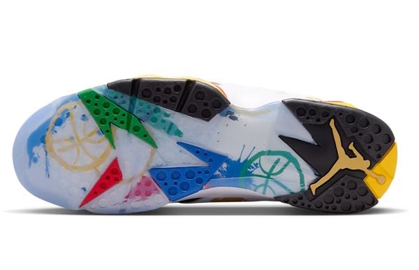 nike Air Jordan 7 Retro 'Miró' White and Multi-Color IQ6573-100 nieuwe sneakers 3