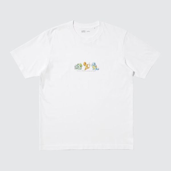 pokemon uniqlo t shirt 19,90 euro pixel bulbasaur, charmander, squirtle