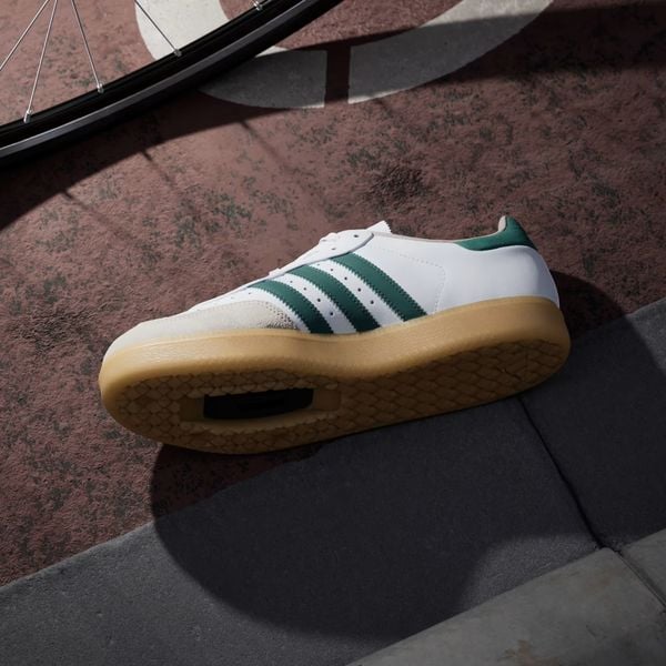 adidas velosamba nieuwe sneakers fietsschoenen wit groen racefiets