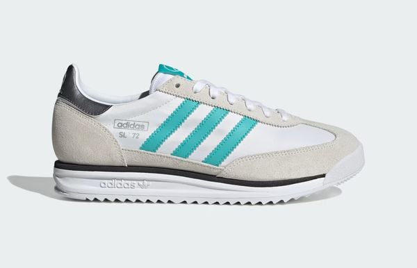 Adidas SL 72 Rs Mercedes niewue formule 1 sneakers wit met mintgrtoene strepen