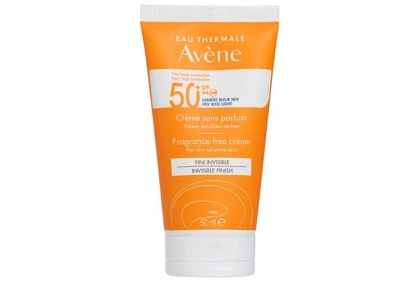 Avene Crème sans parfum fini invisible SPF50+ beste zonnebrand 2024 gezicht volgens consumentenbond