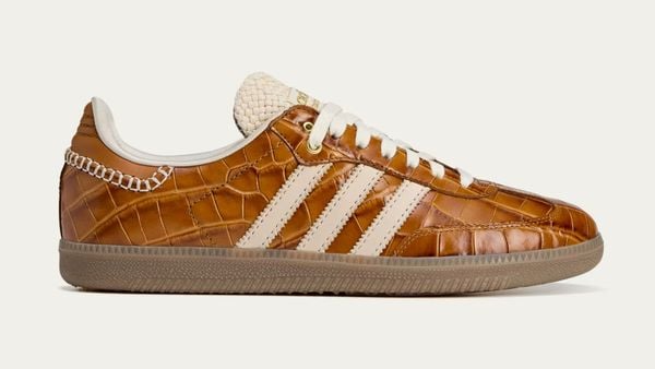 wales bonner x adidas samba nieuwe sneakers 2024 bruin leer krokodillenleer