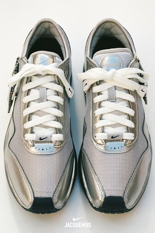 jacquemus x Nike Air Max 1 '86 zilver nieuwe sneakers