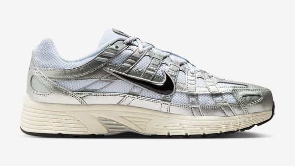 nike p-6000 nieuwe sneakers metallic silver