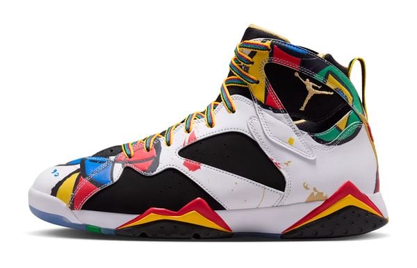 nike Air Jordan 7 Retro 'Miró' White and Multi-Color IQ6573-100 nieuwe sneakers 129 euro